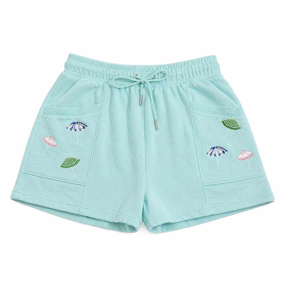 Royal Standard Sweat Shorts XL Teal Beach Umbrella Coastal Preppy Resort‎